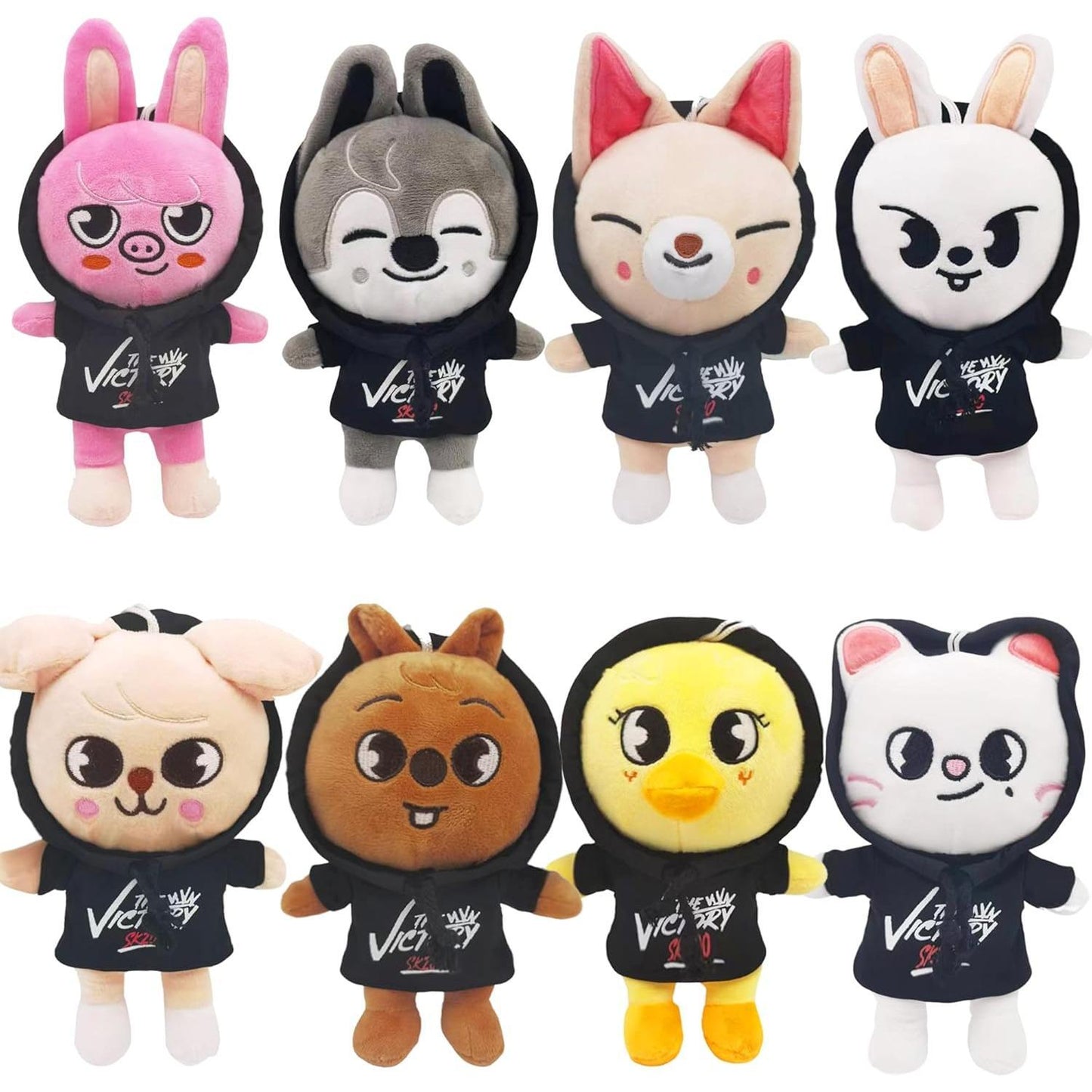 8 PCS Skzoo Plushies Stray Kids Plush Toys Set 8 Inches Cute Stuffed Animals Toy Stray Kids Ideas for Fans Boys and Girls