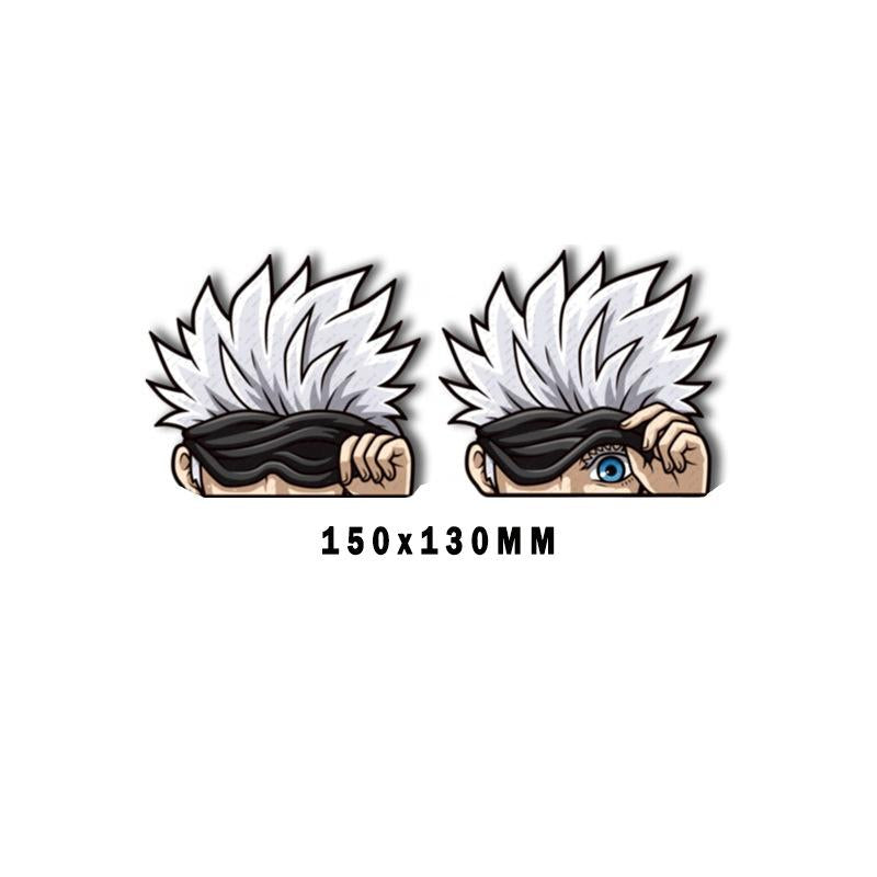 Jujutsu Kaisen Satoru Gojo 3D Gradient Sticker – Anime Holographic Decal for Car, Phone & Creative Gifts