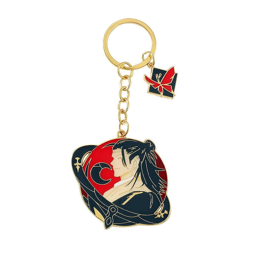 Anime Sorcery School Keychain Set – Blue Infinity, Gojo Satoru, Itadori Yuji, Toji, Nanami, Metal Charms Pendant for Fans