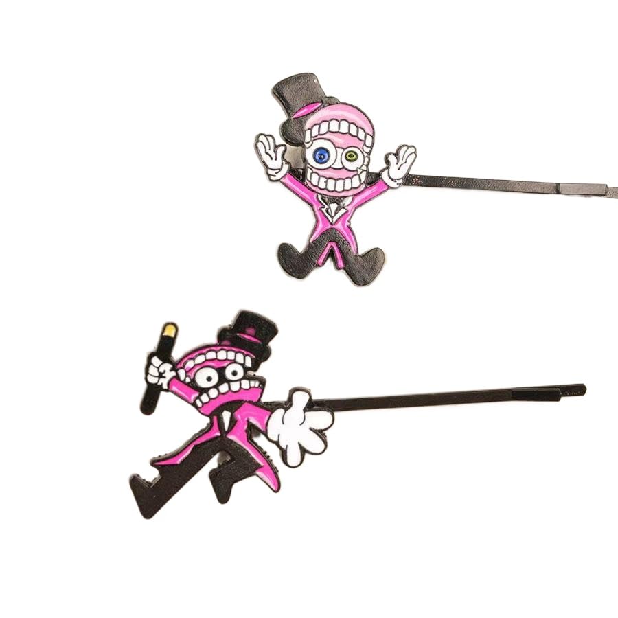 The Amazing Digital Circus Bobby Pins - TADC Pomni, Jax & Caine Hair Clips - Kawaii Anime Hair Accessories for Girls & Teens - 11 Character Styles