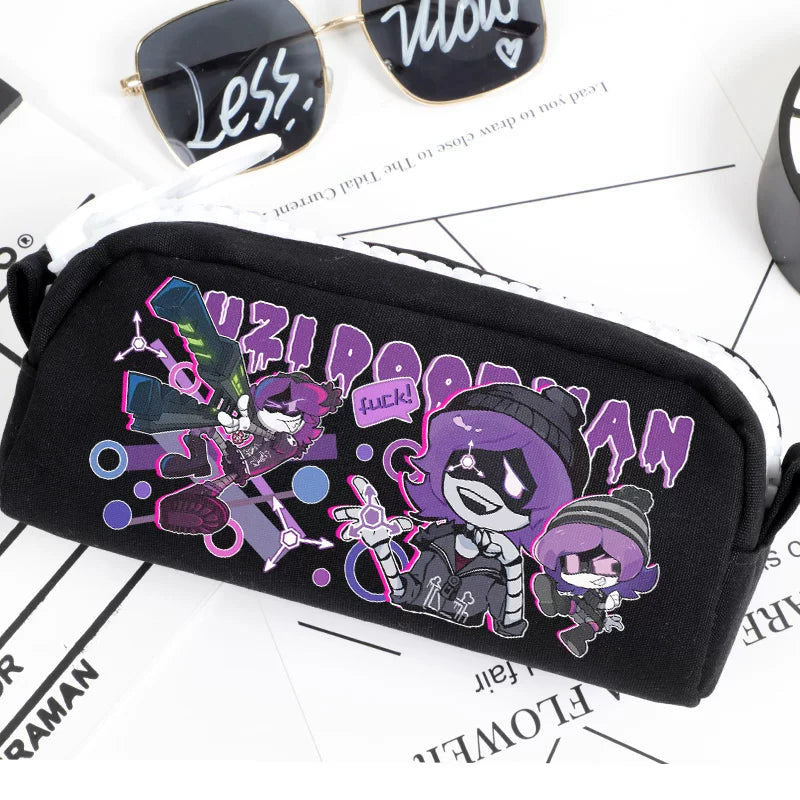 Murder Drones Large Capacity Pencil Case - TADC Uzi, Serial Designation N, V, J Stationery Bag - Cute Anime Pen Pouch for School & Travel - Indie Animation Fan Gift
