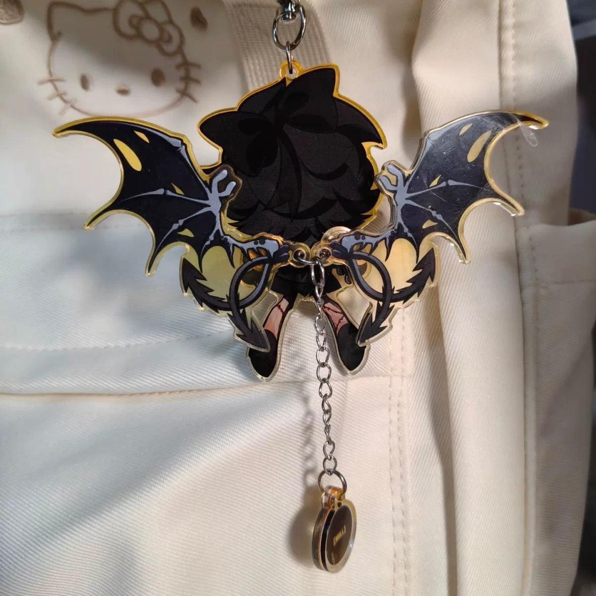 Murder Drones Cyn Moving Wings Keychain - Absolute Solver Interactive Acrylic Charm - Eldritch Cyn Bag Pendant - Glitch Productions Anime Merch
