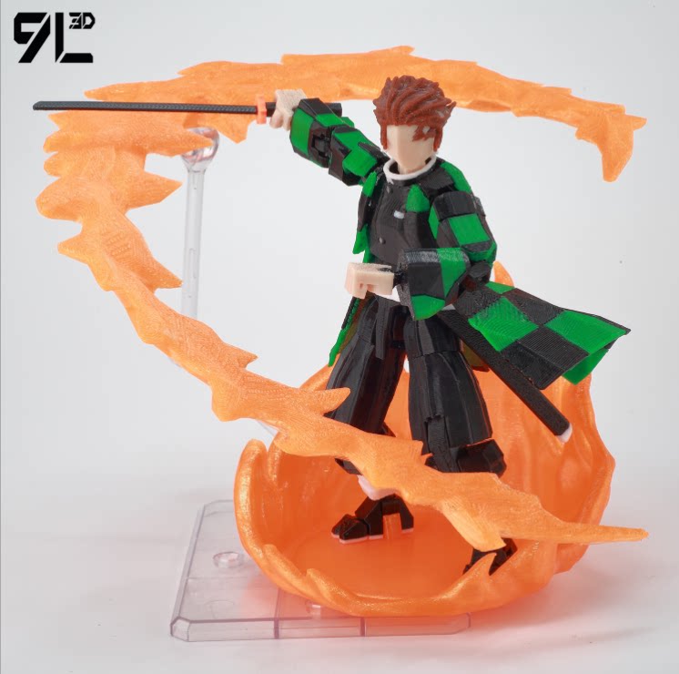 Tanjiro 3D Printed Action Figure - 15cm Ultra Poseable
