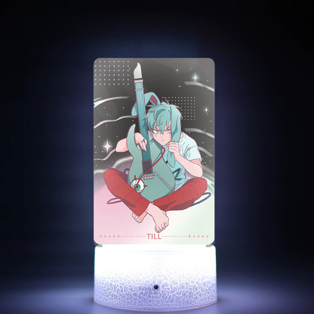 Alien Stage 3D LED Illusion Night Light - 16-Color Remote Control Acrylic Lamp - ALNST Till Mizi Ivan Stage Performance & Cute Onesie Desk Mascot