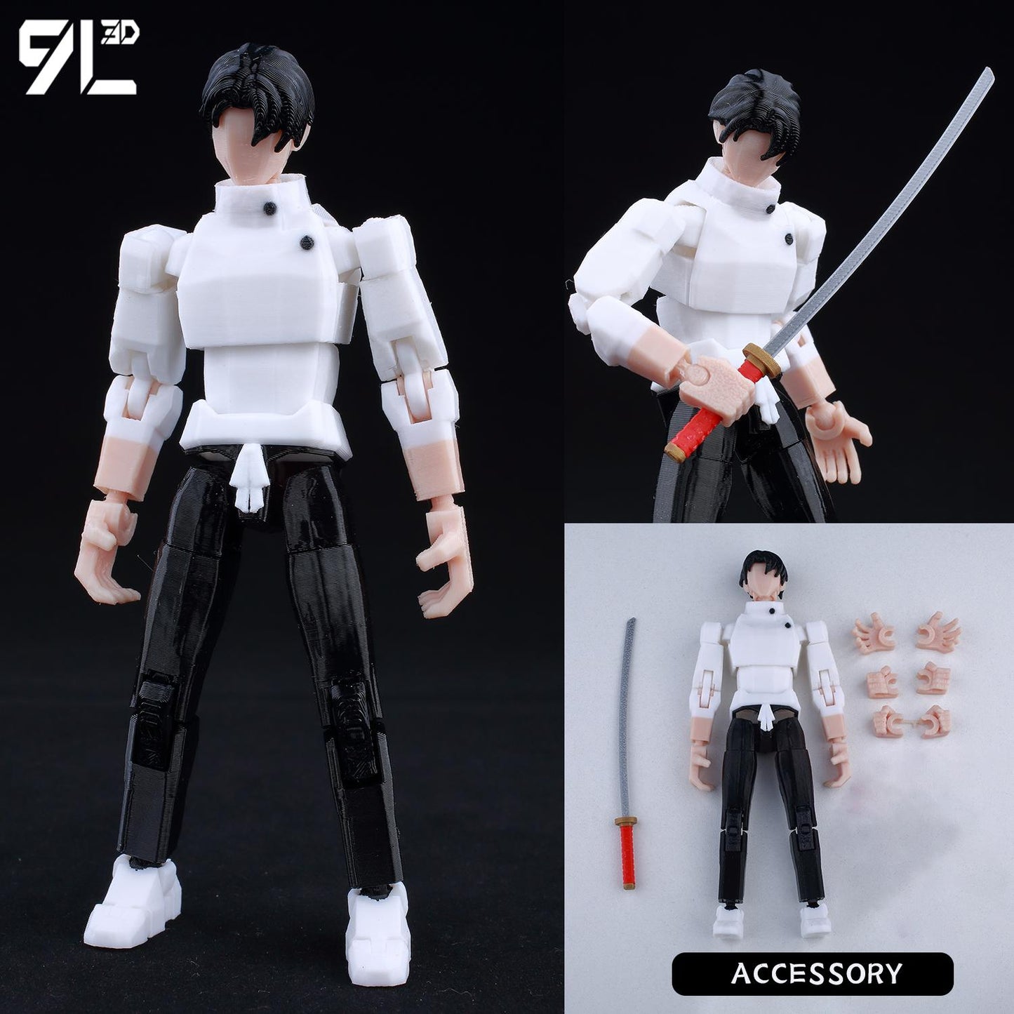 3D Printed Articulated Toji Fushiguro Action Figure – Poseable Jujutsu Kaisen Anime Collectible Model Toy Gift for Fans