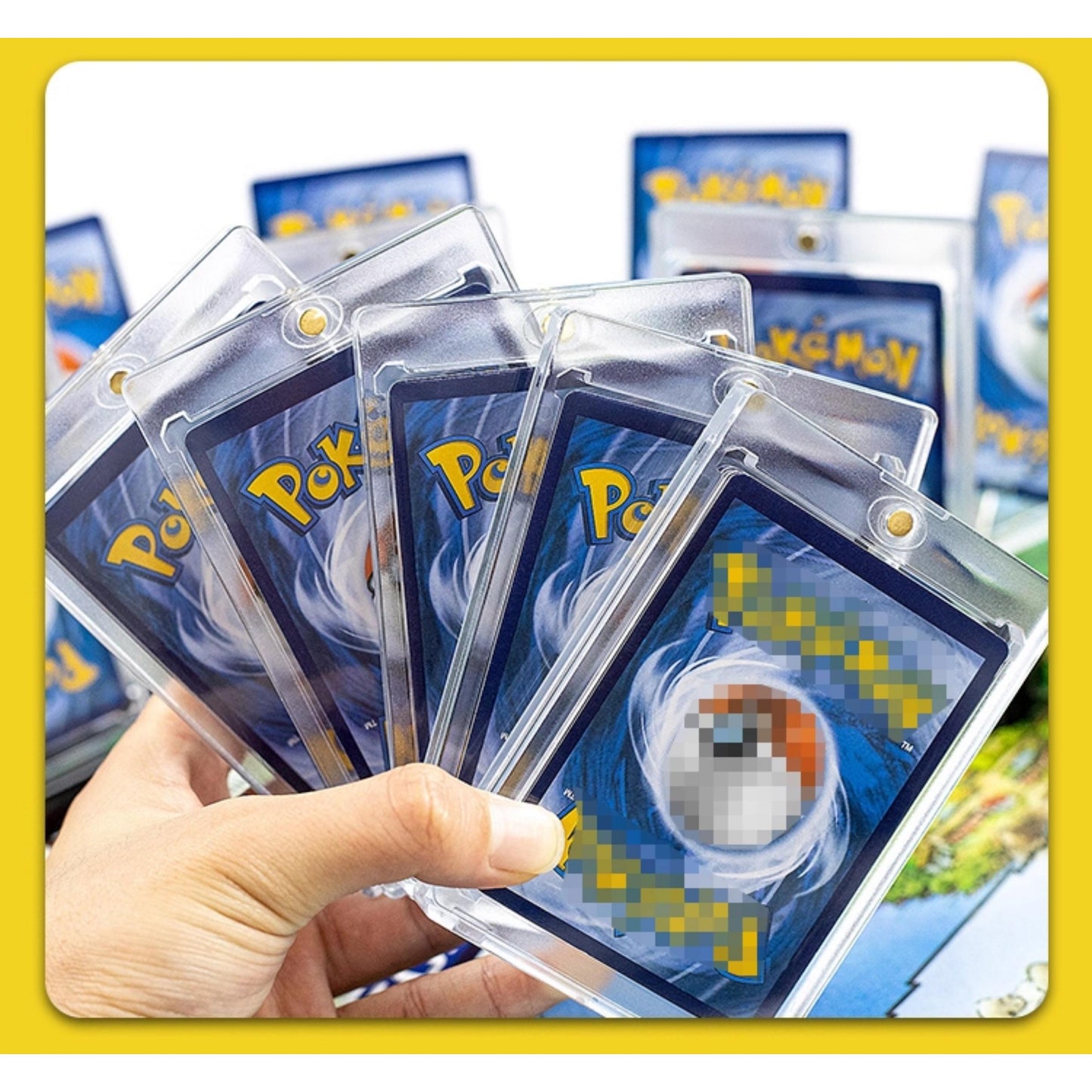 Anime Card Magnetic Display Case – Clear Acrylic Protector Card Holder for Game TCG Collection Cards, Gift for Trading Card Fans