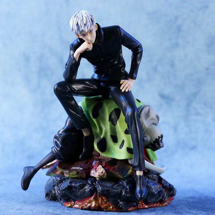 Satoru Gojo Unlimited Void Force Sitting Pose Statue – Boxed Anime Collectible Figure Gift