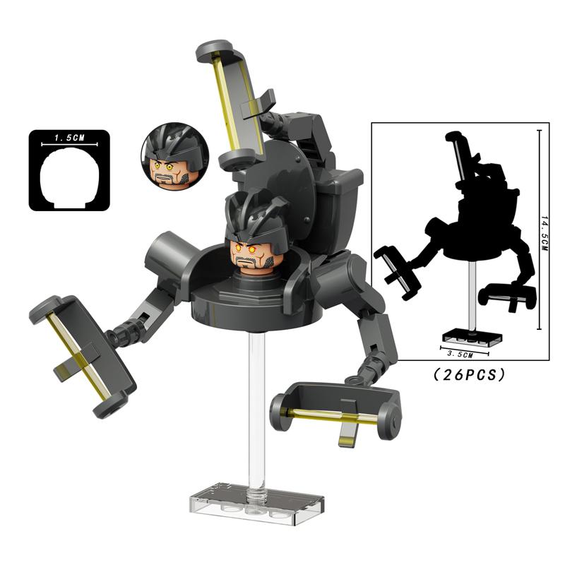 Toilet Man vs Camera Man Mini Figure Set – Titan Speaker Man & TV Man Building Block Toy, Assembly Collectible Model