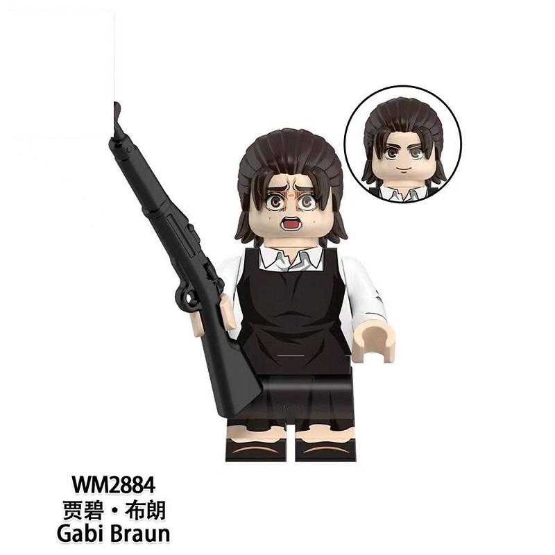 Scout Regiment Brick Minifigure Set – Mikasa, Levi, Armin & Hange Giant Hunter Building Blocks, Anime Gift