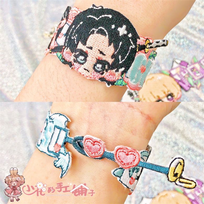 Jujutsu Kaisen Chibi Embroidered Bracelet - Sorcerer Adjustable Wristband