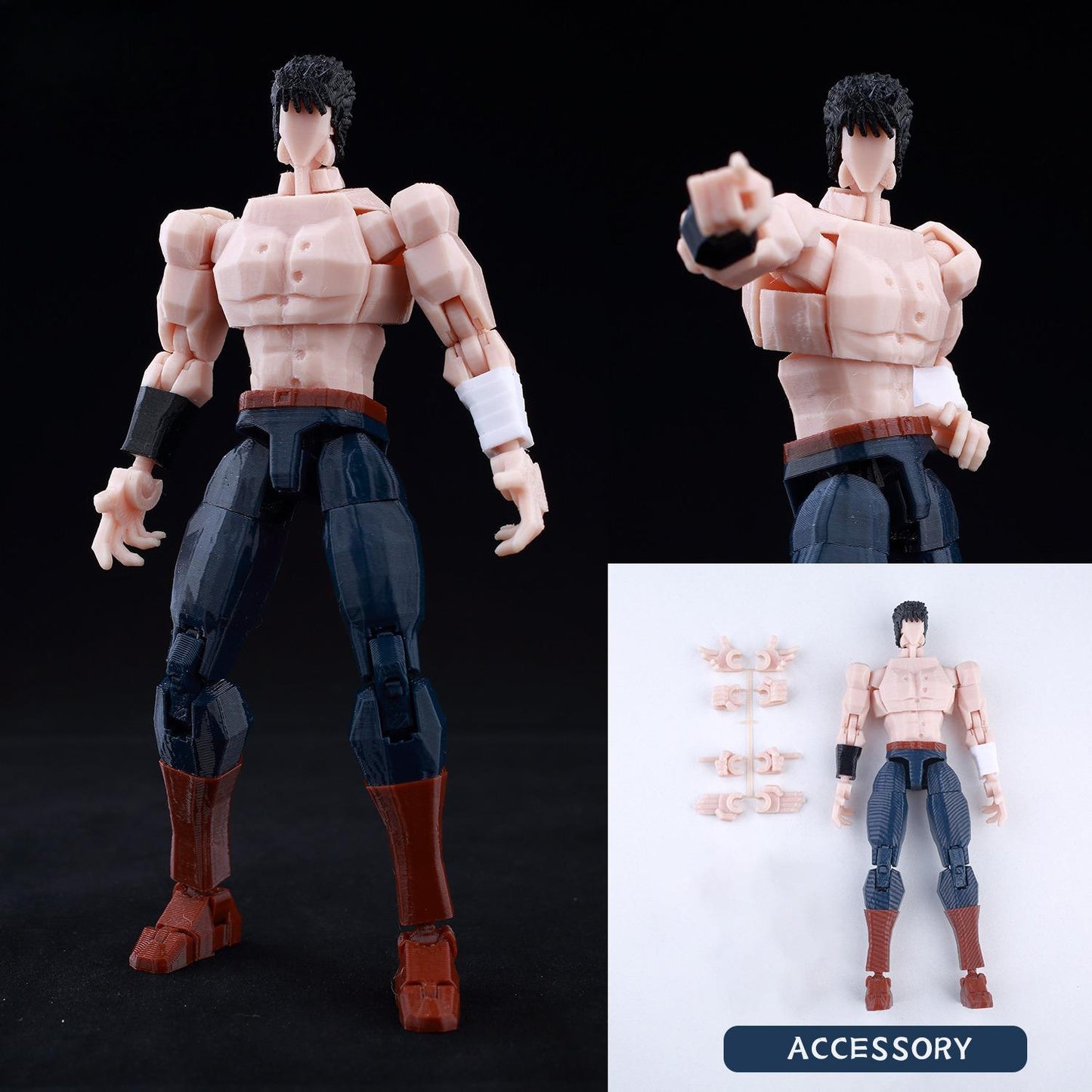 3D Printed Multi-Jointed Action Figure – Demon SlayerTanjiro Inspired Poseable Anime Model, Movable Collectible Gift