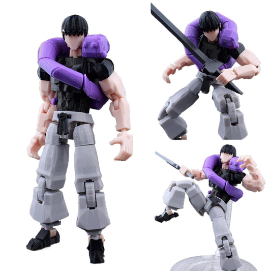 3D Printed Articulated Toji Fushiguro Action Figure – Poseable Jujutsu Kaisen Anime Collectible Model Toy Gift for Fans