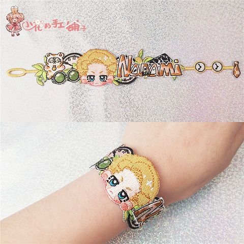 Jujutsu Kaisen Chibi Embroidered Bracelet - Sorcerer Adjustable Wristband