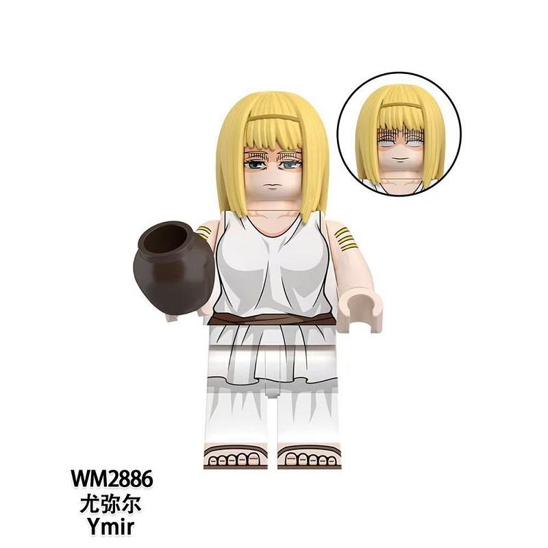 Scout Regiment Brick Minifigure Set – Mikasa, Levi, Armin & Hange Giant Hunter Building Blocks, Anime Gift