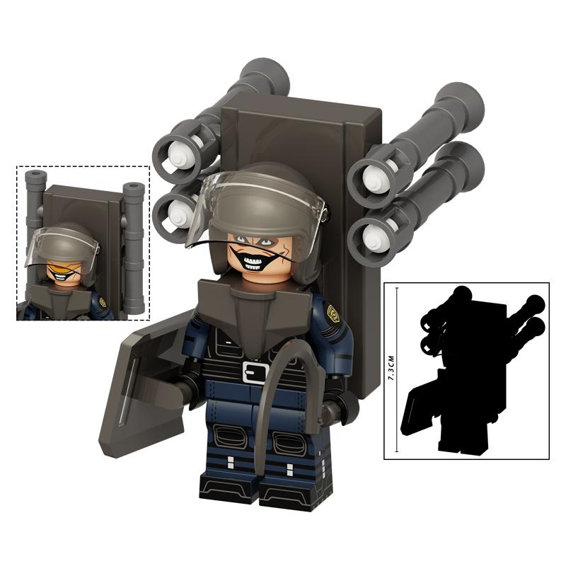 Toilet Man vs Camera Man Mini Figure Set – Titan Speaker Man & TV Man Building Block Toy, Assembly Collectible Model