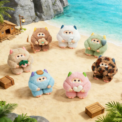 Limited Edition Fluffy Monster Marshmallow Dream Series Blind Box - Vinyl Face Plush Doll Mystery Toy - Cute Forest Sasquatch Yeti Bag Charm Desktop Mascot Birthday Gift