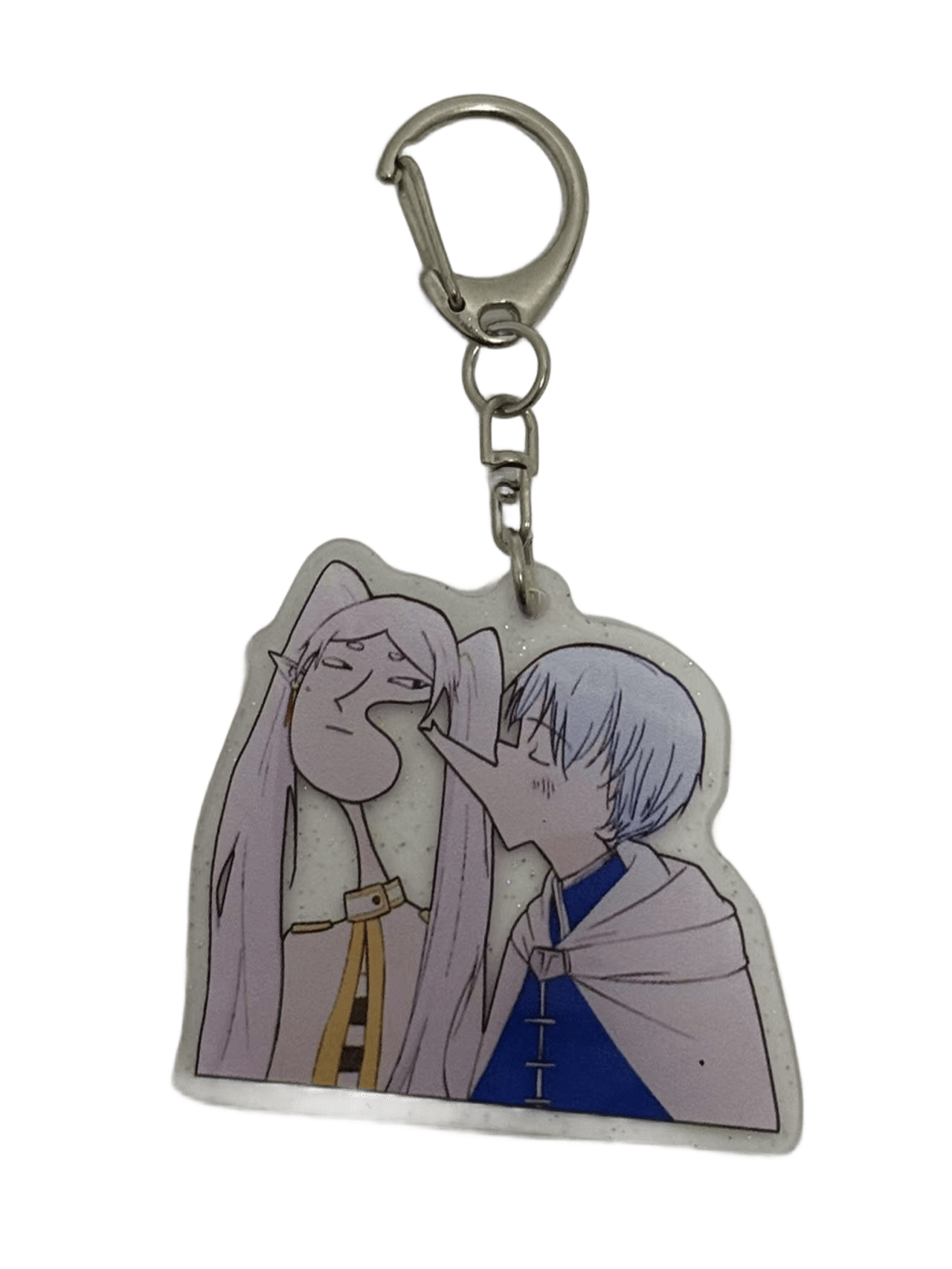 Frieren: Beyond Journey’s End Frieren & Himmel Funny Kiss Keychain Set, Anime Cards, Stickers,Keychain