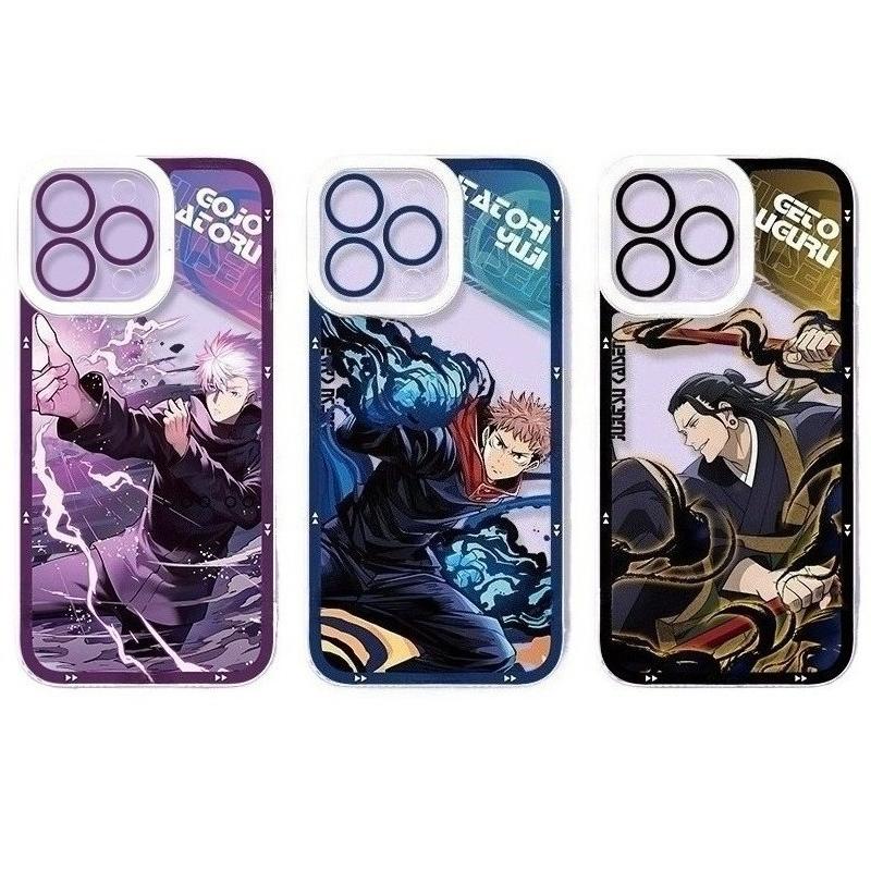 Jujutsu Kaisen Gojo Satoru & Ryomen Sukuna Silicone Phone Case for iPhone 16 Pro Max/15/14/13 – Anime Shockproof Cover Gift