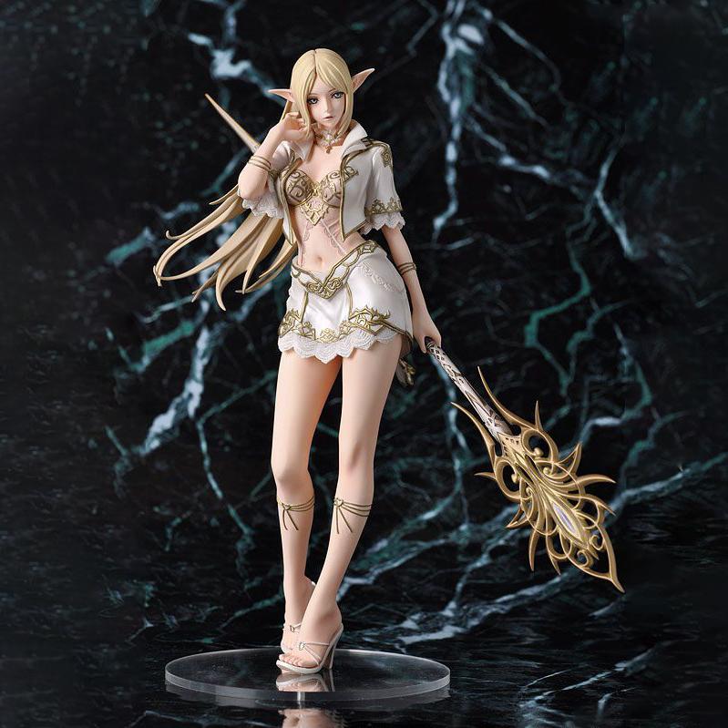 White Elf Sorceress 1/7 Scale Figure – Fantasy Game Girl Statue, Desktop Display Model, Collectible Gift