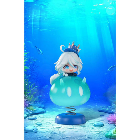 Genshin Impact Q Version Furina Figure – Water Archon Bobblehead Toy, Cute Anime Collectible