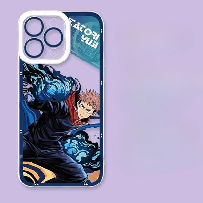 Jujutsu Kaisen Gojo Satoru & Ryomen Sukuna Silicone Phone Case for iPhone 16 Pro Max/15/14/13 – Anime Shockproof Cover Gift