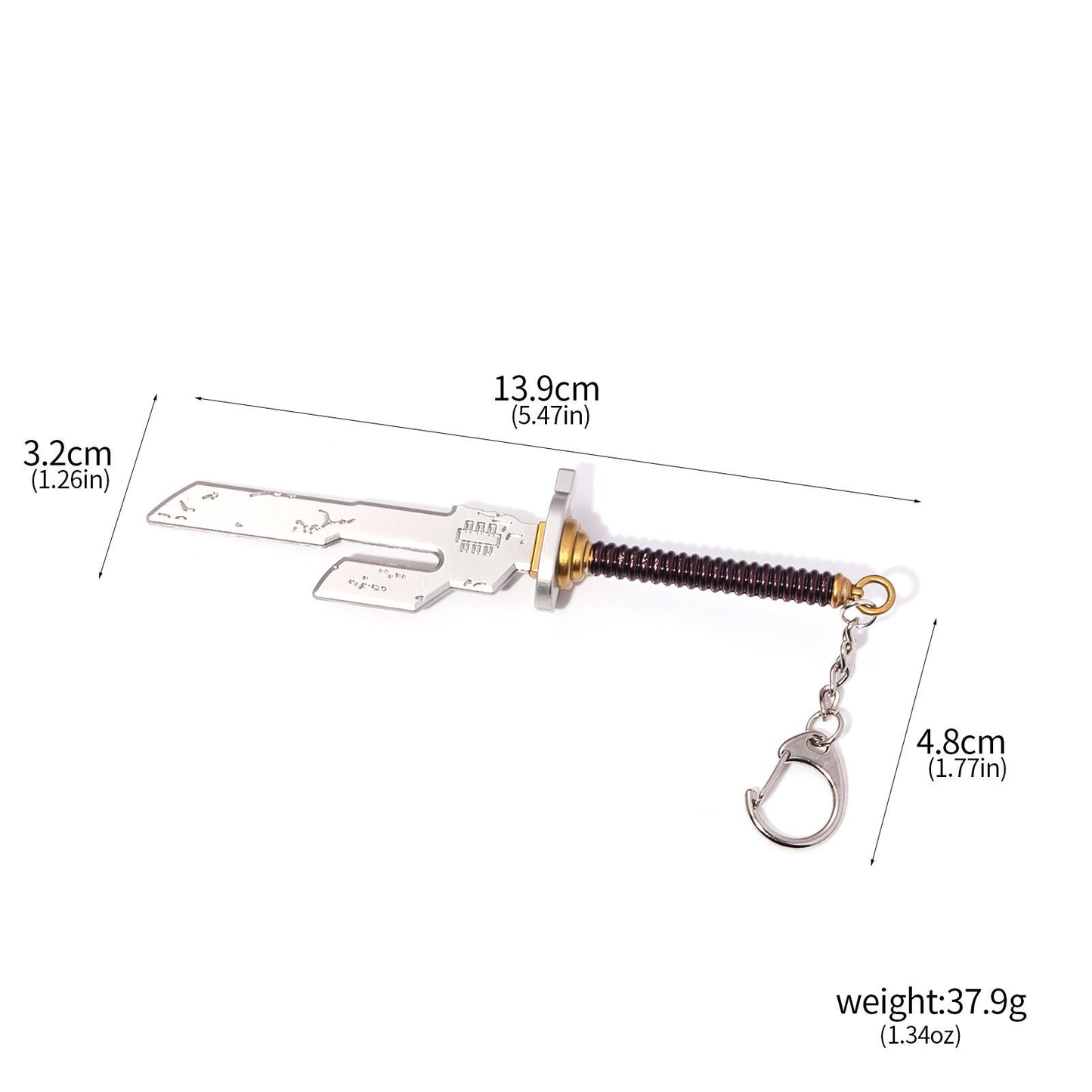 Jujutsu Kaisen Toji Fushiguro Inverted Spear & Kento Nanami Weapon Keychain Set – Anime Model Pendant Gift