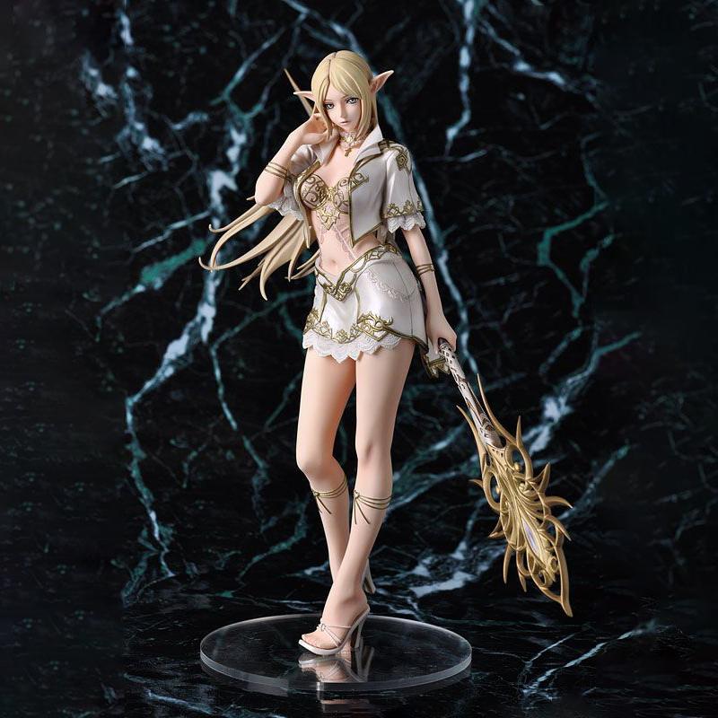White Elf Sorceress 1/7 Scale Figure – Fantasy Game Girl Statue, Desktop Display Model, Collectible Gift