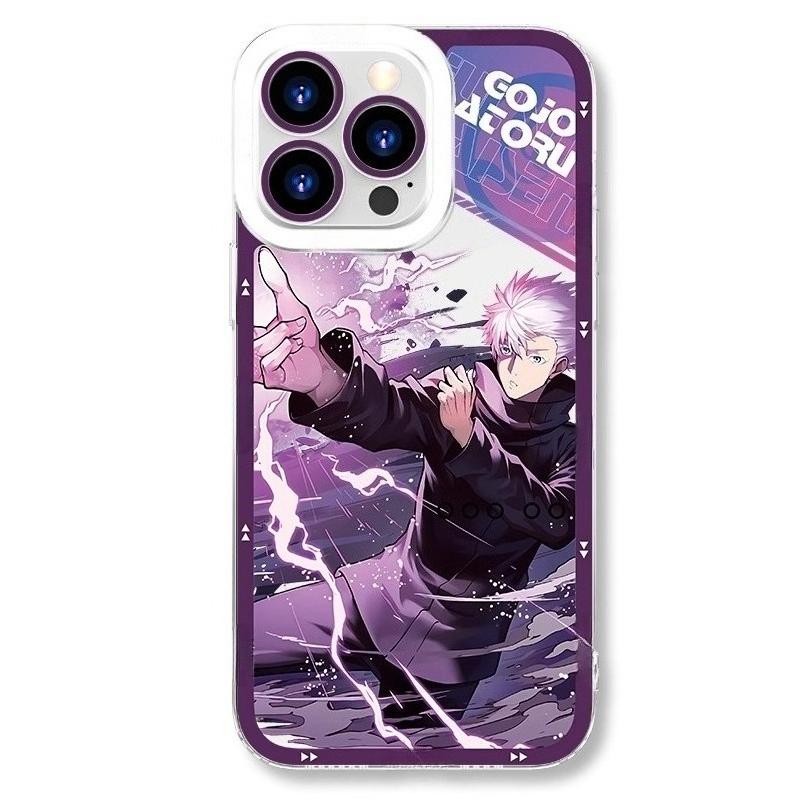 Jujutsu Kaisen Gojo Satoru & Ryomen Sukuna Silicone Phone Case for iPhone 16 Pro Max/15/14/13 – Anime Shockproof Cover Gift
