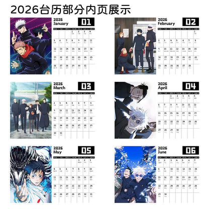 Jujutsu Kaisen 2026 Desktop Calendar - Official Anime Sorcerer Planner