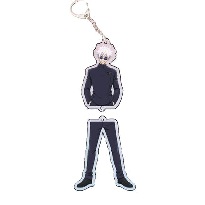 Creative Gojo Satoru Waist-Split JJK Keychain – Handmade Anime Pendant Gift for Friends