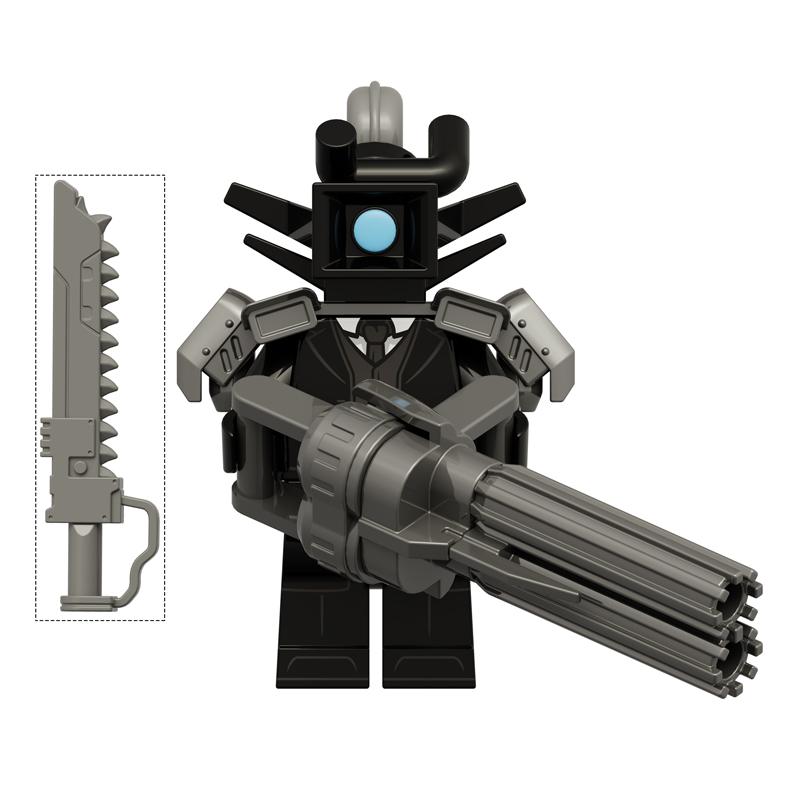 Toilet Man vs Camera Man Mini Figure Set – Titan Speaker Man & TV Man Building Block Toy, Assembly Collectible Model