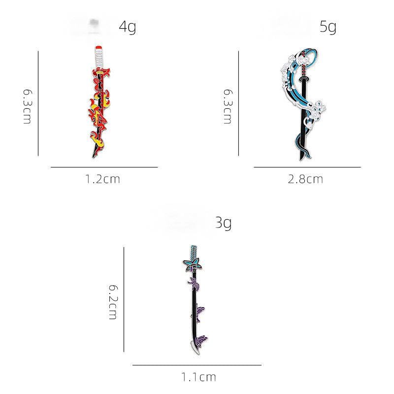 Anime-Inspired Metal Badge Pin – Slayer Corps Weapon & Breathing Style Giyu Tomioka Kanao Tsuyuri Design, Fashion Accessory Gift for Fans