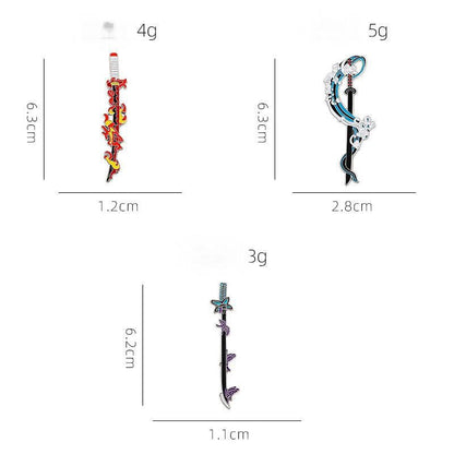 Anime-Inspired Metal Badge Pin – Slayer Corps Weapon & Breathing Style Giyu Tomioka Kanao Tsuyuri Design, Fashion Accessory Gift for Fans