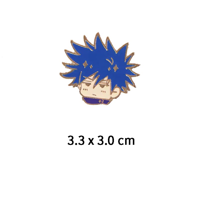 8Pcs JJK Anime-Inspired Metal Pins Set – Itadori Gojo Nanami Suguru Jujutsu Sorcerer Badges for Clothes, Bags, and Fan Gifts