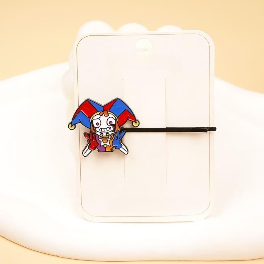 The Amazing Digital Circus Bobby Pins - TADC Pomni, Jax & Caine Hair Clips - Kawaii Anime Hair Accessories for Girls & Teens - 11 Character Styles
