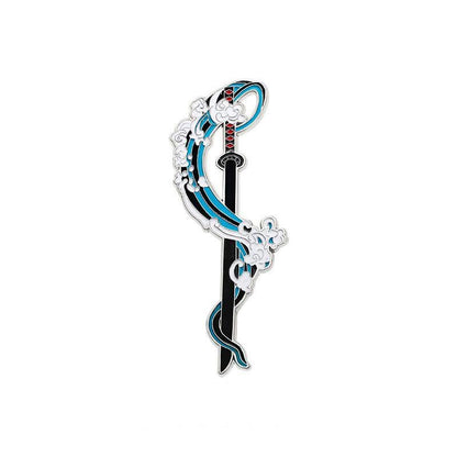 Anime-Inspired Metal Badge Pin – Slayer Corps Weapon & Breathing Style Giyu Tomioka Kanao Tsuyuri Design, Fashion Accessory Gift for Fans