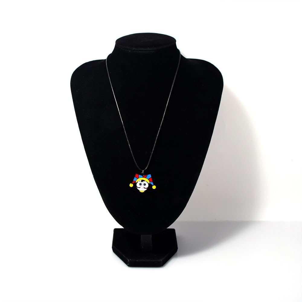 The Amazing Digital Circus Character Necklaces - TADC Pomni, Jax, Caine & Full Gang Enamel Pendants - Adjustable Wax Cord Jewelry for Fans