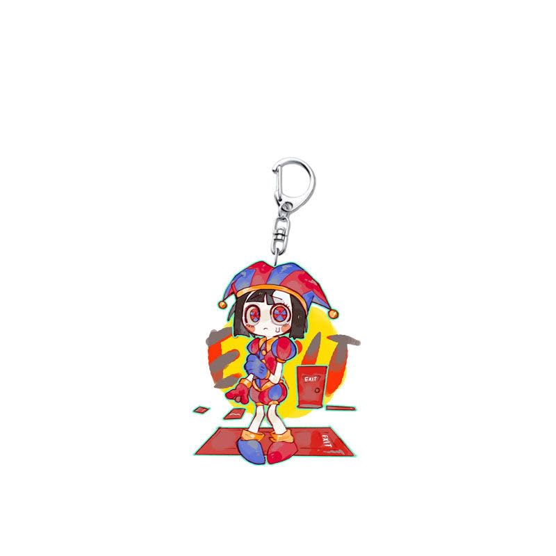 The Amazing Digital Circus Fanart Acrylic Keychains - TADC Pomni Jax Ragatha Kinger Charms - Unique Hand-Drawn Aesthetic Bag Accessories - 6 Styles