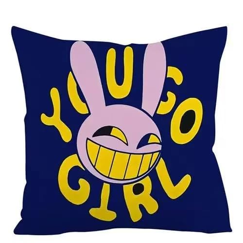 TADC-Series AMZ Digital Circus-Themed Pillow – Cute Pomnii Double-Sided Cushion Plush, 17.7 inch Anime Gift Throw Pillow for Friends