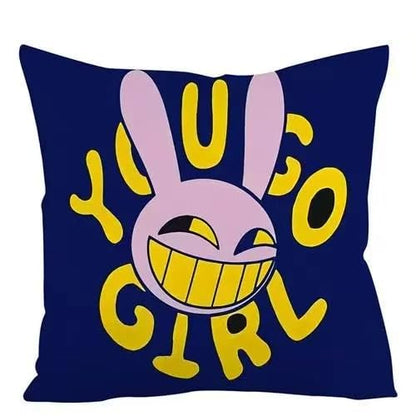 TADC-Series AMZ Digital Circus-Themed Pillow – Cute Pomnii Double-Sided Cushion Plush, 17.7 inch Anime Gift Throw Pillow for Friends