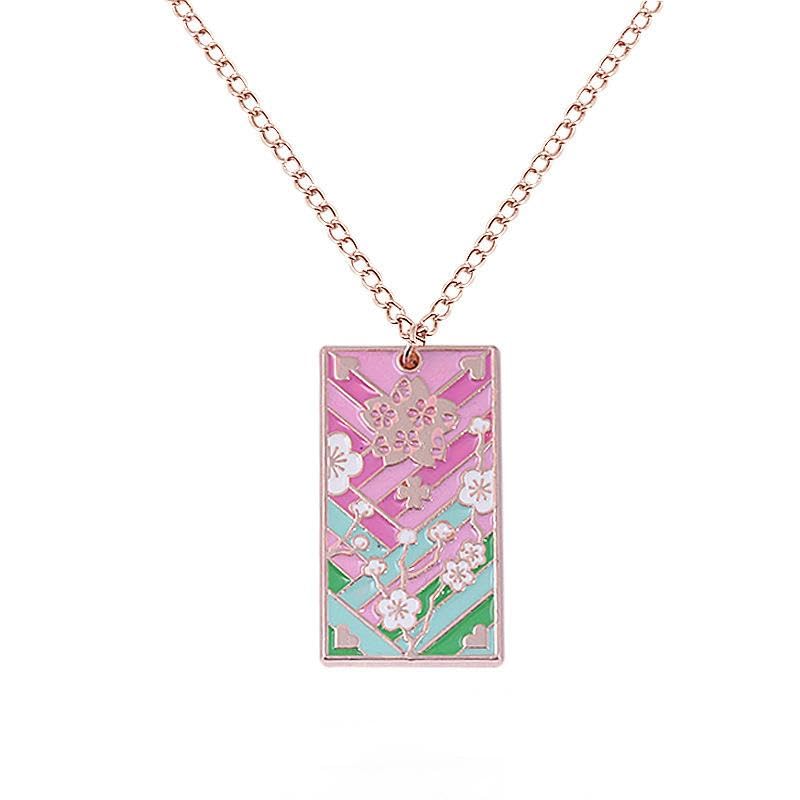 Anime-Inspired Metal Necklace – Slayer Corps Tanjiro Kamado Inosuke Hashibira Flame Hashira Theme Fashion Jewelry Gift for Fans & Cosplay