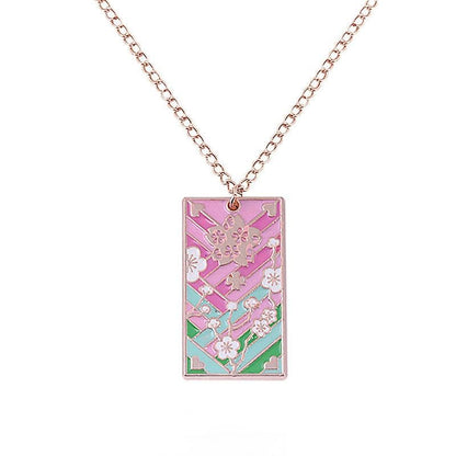 Anime-Inspired Metal Necklace – Slayer Corps Tanjiro Kamado Inosuke Hashibira Flame Hashira Theme Fashion Jewelry Gift for Fans & Cosplay