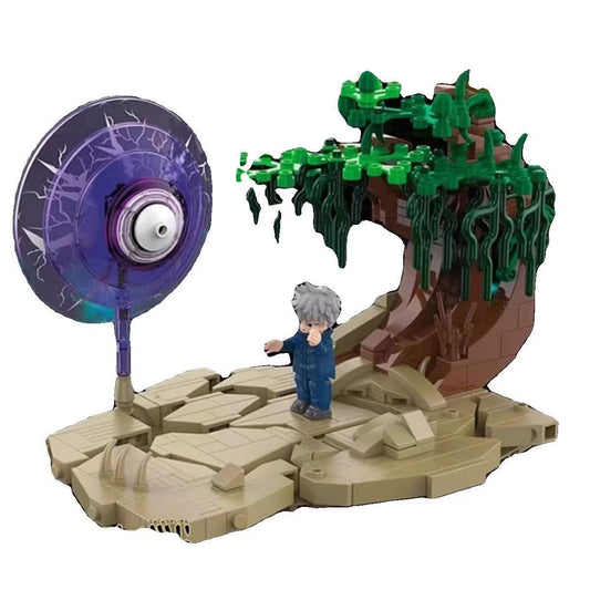 Jujutsu Kaisen Building Block Scene Set – Gojo Satoru Assembly Figure, Anime Brick Display Model, Collectible Gift for Fans