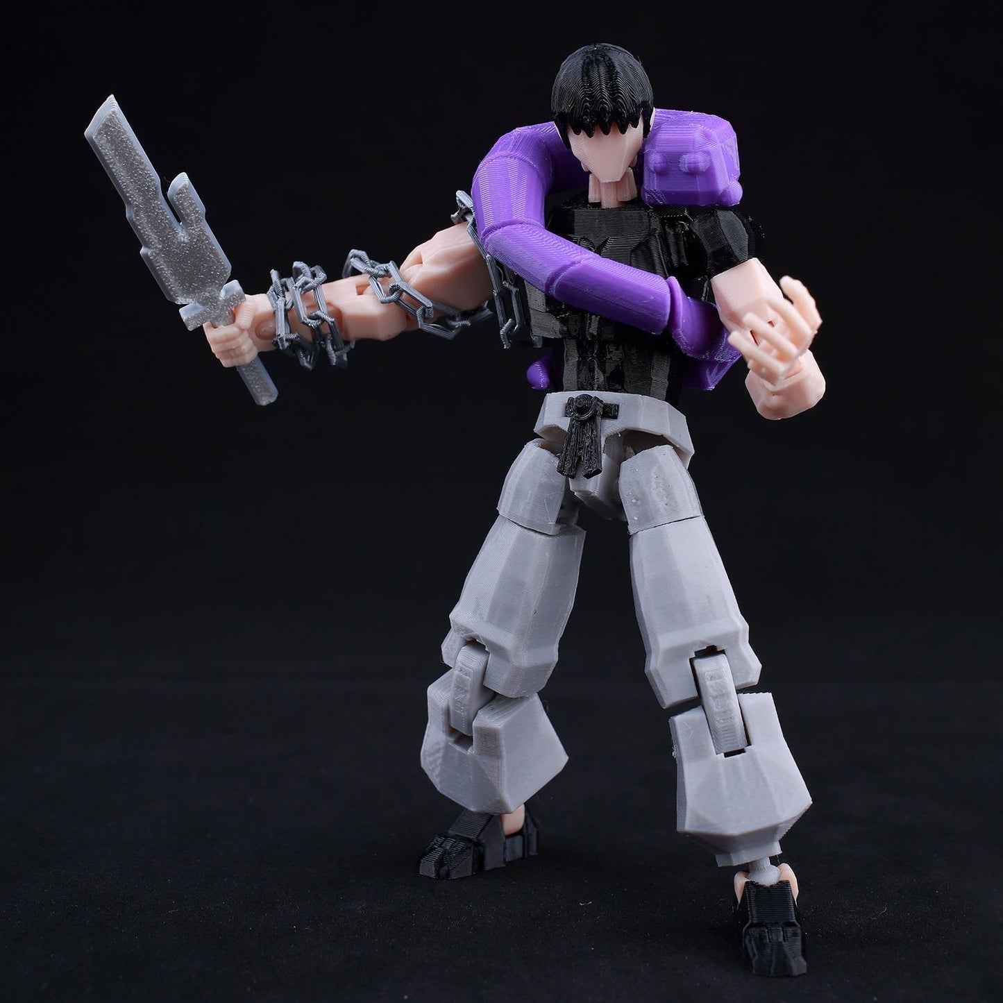 3D Printed Articulated Toji Fushiguro Action Figure – Poseable Jujutsu Kaisen Anime Collectible Model Toy Gift for Fans