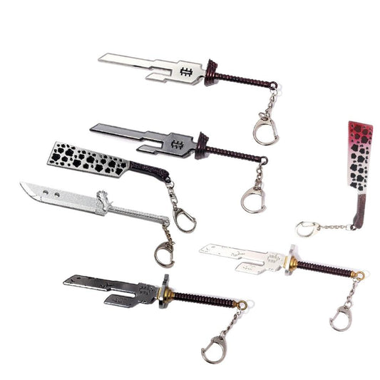 Jujutsu Kaisen Toji Fushiguro Inverted Spear & Kento Nanami Weapon Keychain Set – Anime Model Pendant Gift