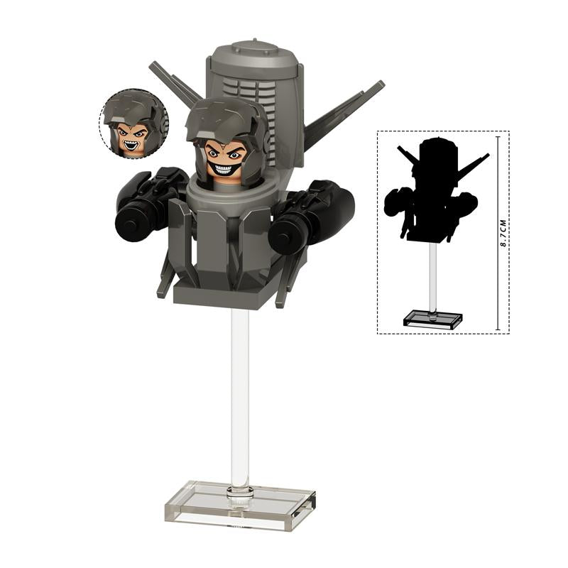 Toilet Man vs Camera Man Mini Figure Set – Titan Speaker Man & TV Man Building Block Toy, Assembly Collectible Model