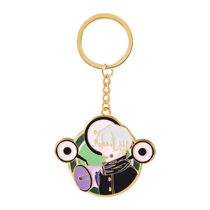 Anime Sorcery School Keychain Set – Blue Infinity, Gojo Satoru, Itadori Yuji, Toji, Nanami,  Metal Charms Pendant for Fans