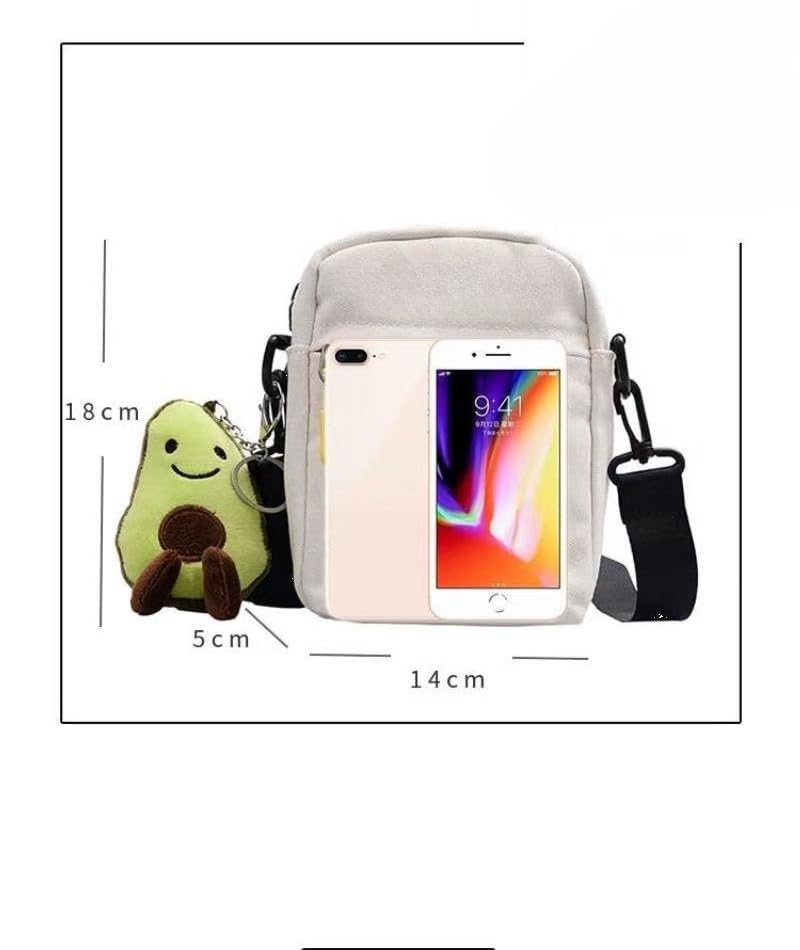 The Amazing Digital Circus Pomni Crossbody Bag - TADC Canvas Shoulder Bag - Harajuku Style Mini Messenger Pouch for Teens - Official-Style Fan Merch