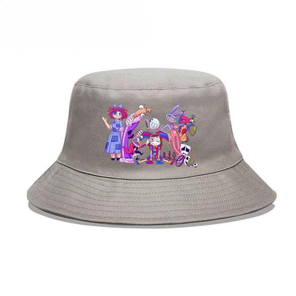 The Amazing Digital Circus Bucket Hat - 58cm (22.8") One Size Comfort Fit - TADC Full Cast Graphic Sun Cap - Black Cotton Streetwear