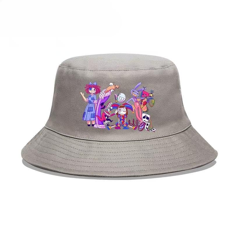The Amazing Digital Circus Bucket Hat - 58cm (22.8") One Size Comfort Fit - TADC Full Cast Graphic Sun Cap - Black Cotton Streetwear